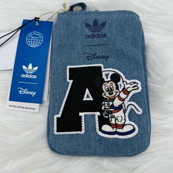 🐭Host Pick🐭 Adidas X Disney Mickey Mouse Denim Crossbody Phone Pouch - Picture 10 of 10